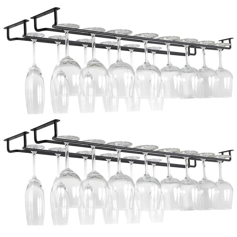 【S】1PC 블랙 벽걸이 와인잔 홀더, 캐비닛 아래 걸 - Wine Rack Wall Mount 리뷰 및 가격