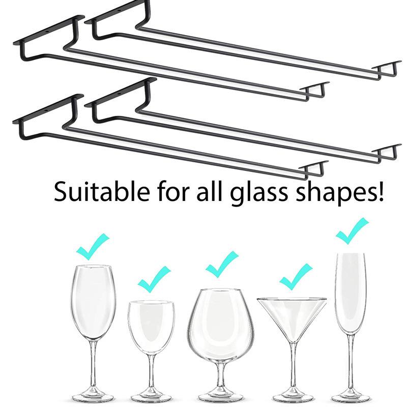【S】1PC 블랙 벽걸이 와인잔 홀더, 캐비닛 아래 걸 - Wine Rack Wall Mount 리뷰 및 가격