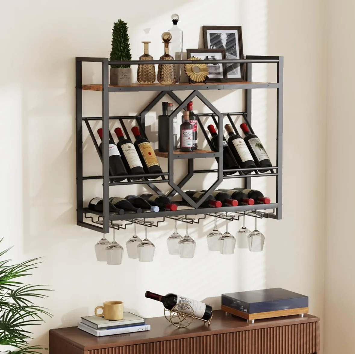 단철 와인랙, 벽걸이 진열장, 와인 캐비닛 수납랙, 거 - Wine Rack Wall Mount 리뷰 및 가격