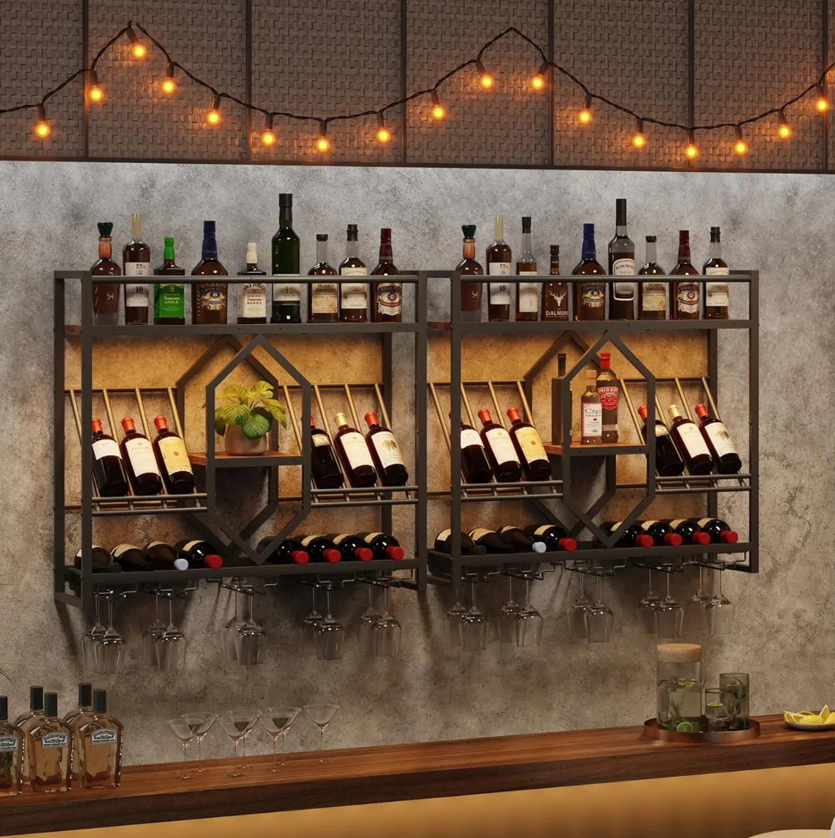 단철 와인랙, 벽걸이 진열장, 와인 캐비닛 수납랙, 거 - Wine Rack Wall Mount 리뷰 및 가격