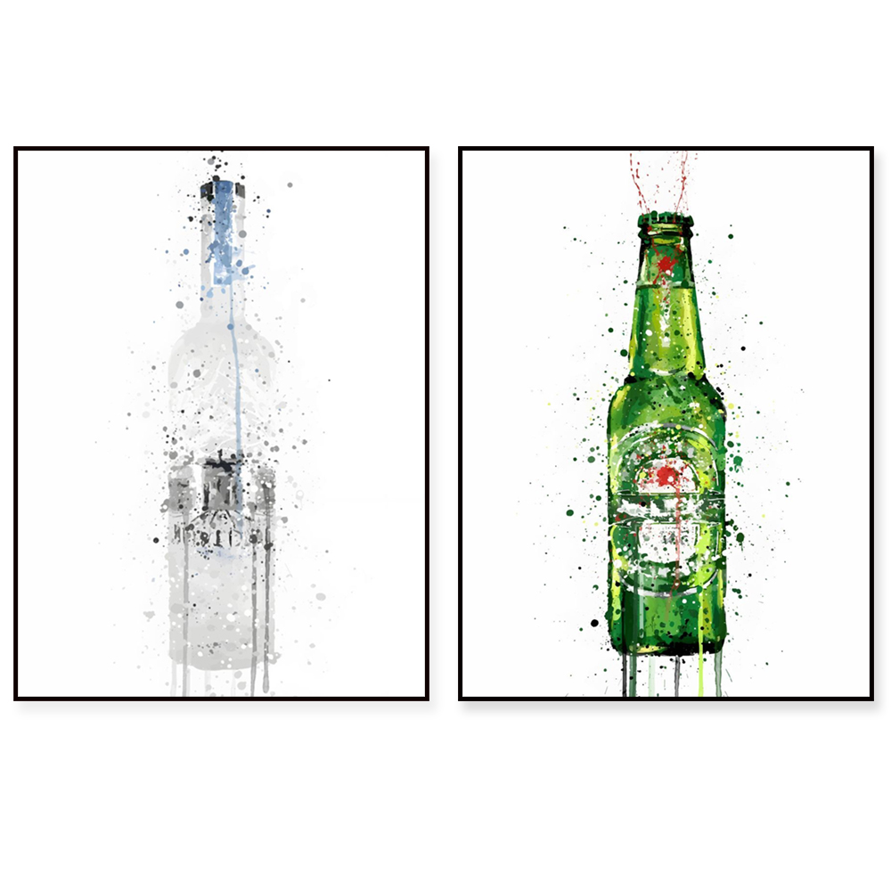 샴페인 아트 포스터, 맥주, 진, 위스키 병, 샴페인  - Beer Wine Gin 리뷰 및 가격