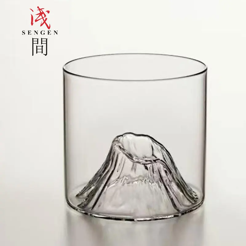 후지 위스키 유리 바위 바닥 상승 얼음 산 모양 유리  - Wine Xo 리뷰 및 가격