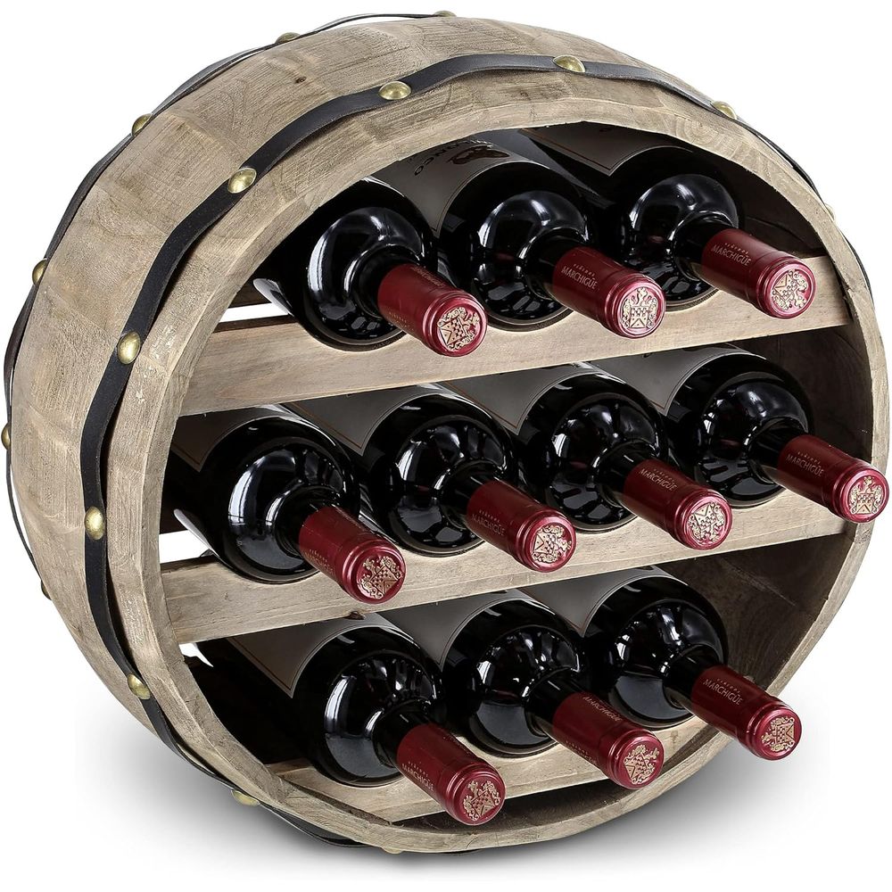 천연 나무 산업용 벽걸이형 와인통 홀더 (10병용),  - Wine Rack Wall Mount 리뷰 및 가격